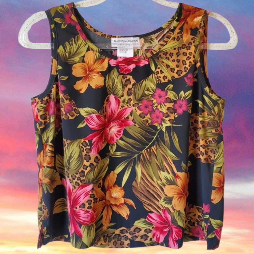 Tropical Leopard Tank Lightweight Top